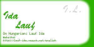 ida lauf business card